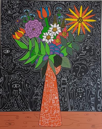Bouquet oeuvre de Philip Verhoeven - Vendue